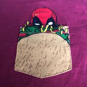 Marvel DeadPool Pocket Taco Shirt XXL Soft!